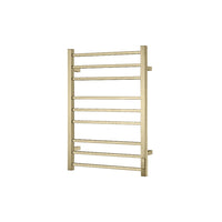 Chauffe-serviette carré 9 barres fini or brossé de forme carré