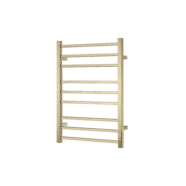 Brushed Gold Towel Warmer 9 Bars Square