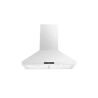 Matte White Wall Mounted Pyramid Range Hood W 500 Cfm