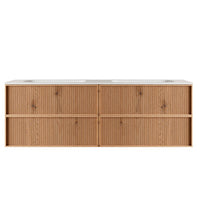 60" 4-Drawer wall-mounted vanity