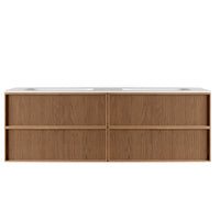 60" 4-Drawer wall-mounted vanity