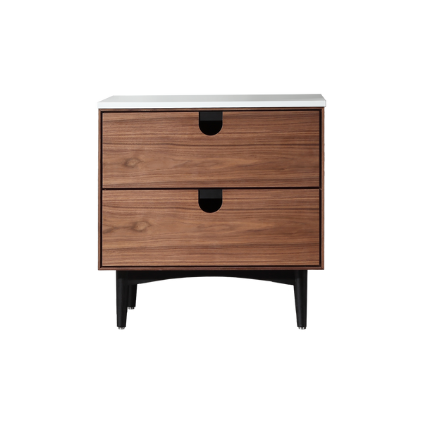 ILONA 30’’ VANITY ON LEGS 2 DRAWERS WALNUT