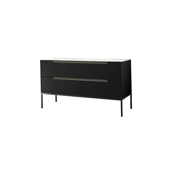 60" VANITY ON LEGS 4 DRAWERS MATTE BLACK