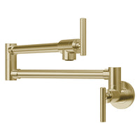 Pot Filler Faucet in Brushed Brass Finish