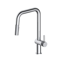 MAURIZIO Chrome kitchen faucet with magnetic retractable spout