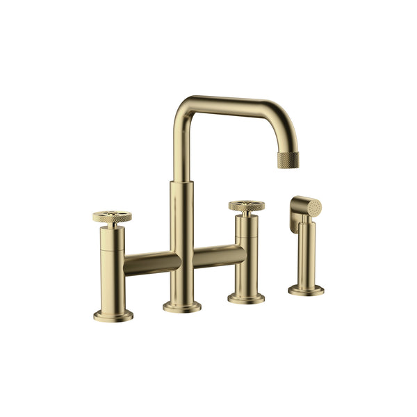 Brushed brass (Gold) Sink Faucet With Shattaf