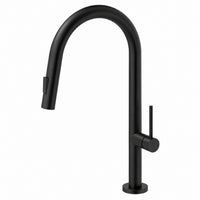 Robinet de cuisine noir mat à bec rétractable