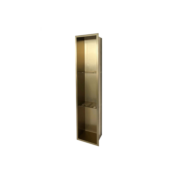 Niche de douche en laiton brossé (or) 36X8