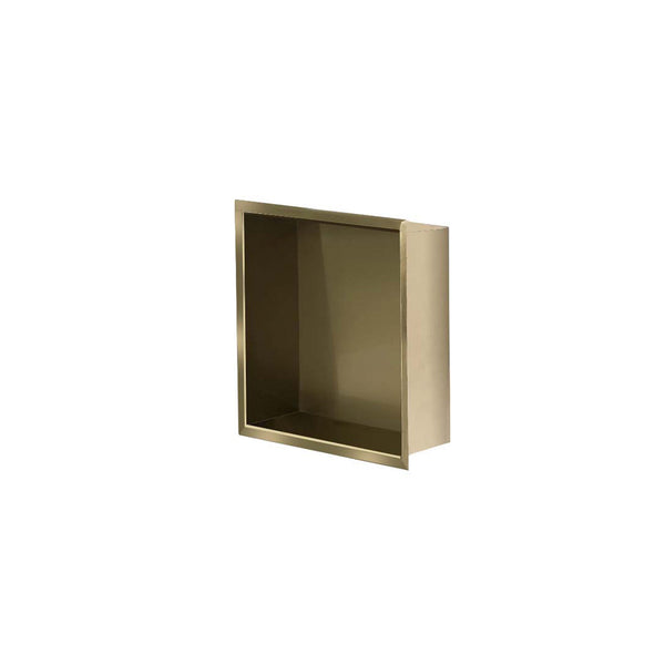 12X12 Brushed Brass (Gold) Shower Niche