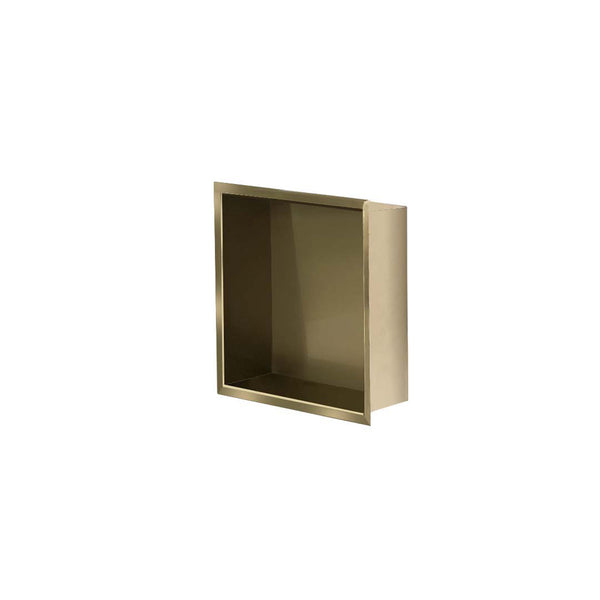 12X12 Brushed Brass (Gold) Shower Niche