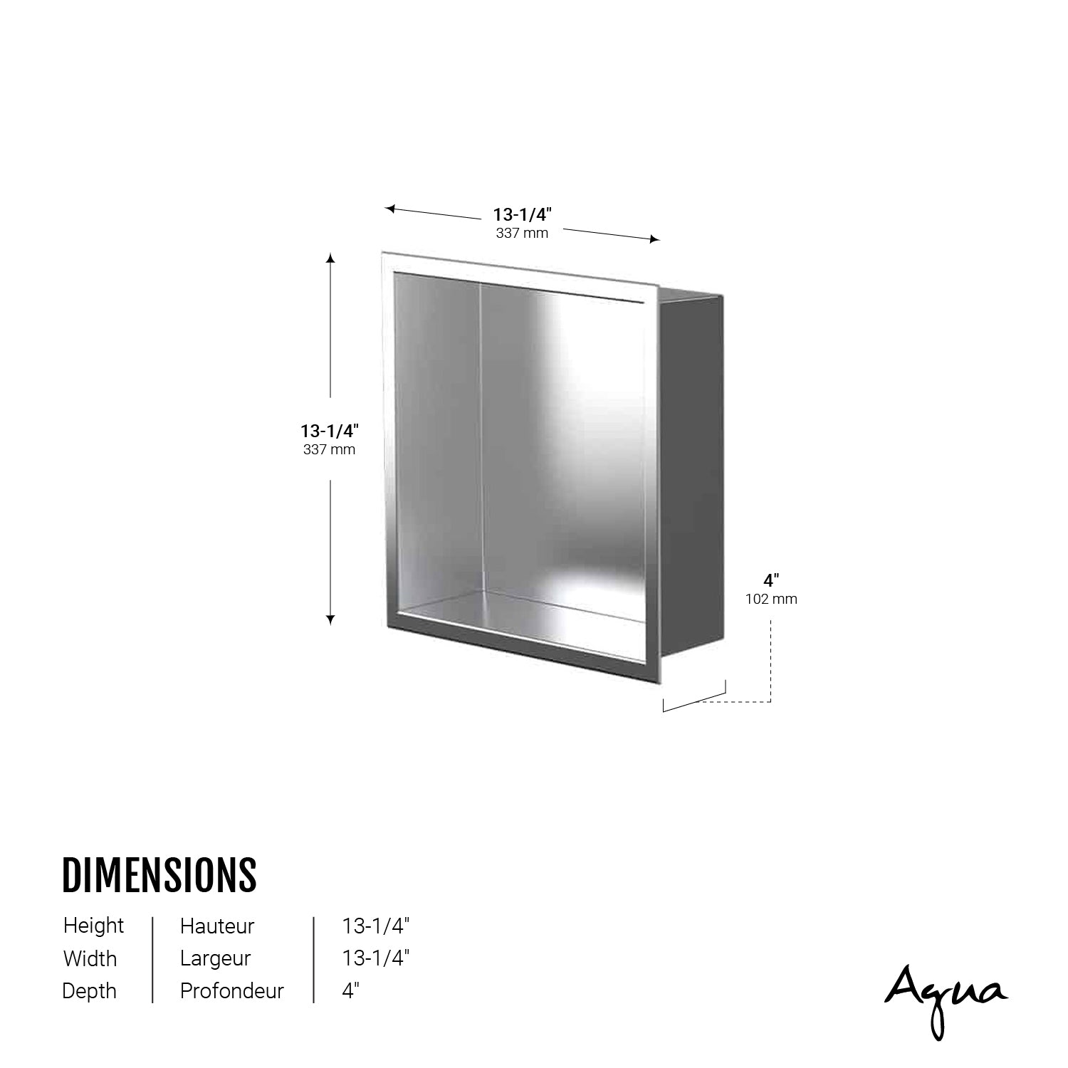 nicho★ページ Stainless steel Shower Niche | Shower Niches | Agua Canada
