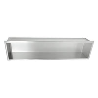 Single-shelf rectangular shower niche in matte white finish