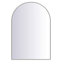 ODILE-36-BN 24"X36" Framed arch mirror in brushed nickel