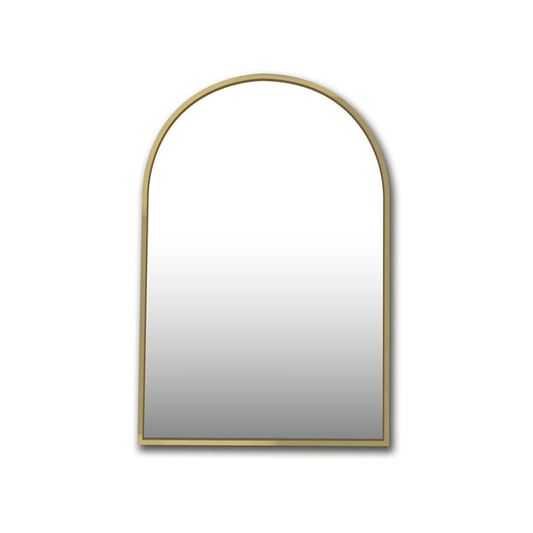 Miroir arqué 24''X36'' en laiton brossé (or)