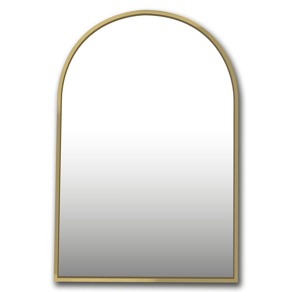 Miroir arqué 24''X36'' en laiton brossé (or)