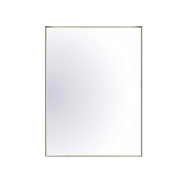 Miroir rectangulaire 24''X32'' avec cadre en laiton brossé (or) et lumières DEL