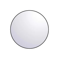 Miroir rond encadré noir mat 48''