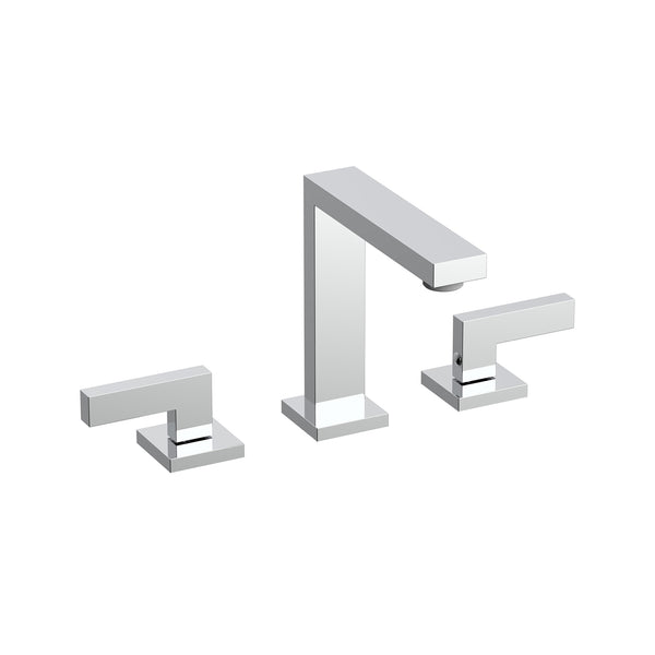 Chrome Square Faucet W 2 Handles