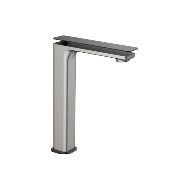 Brushed Nickel & Matte Black Vessel Faucet