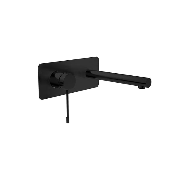 Matte Black Round Wall Faucet