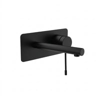 Robinet Mural Arrondi Fini Noir Mat