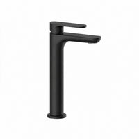 Robinet Vasque Plat & Arrondi Noir Mat