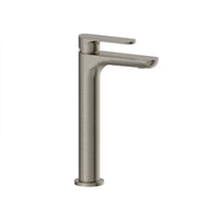 Flat & Rounded Lavatory Faucet in Brushed Nickel Finish