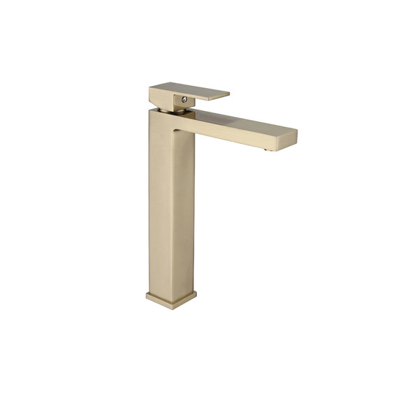 Brushed brass (Gold) Square Vessel Faucet