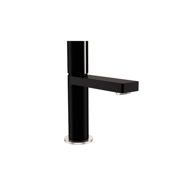 Robinet de lavabo carré noir mat