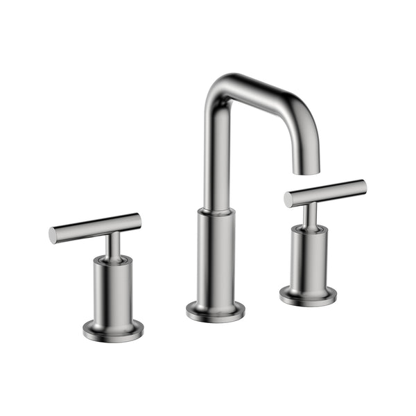 Brushed Nickel Round Faucet W 2 Handles