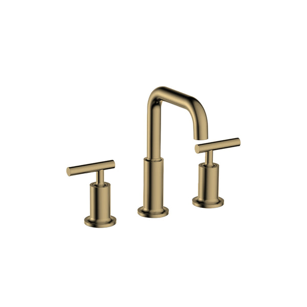 Brushed Brass (Gold) Round Faucet W 2 Handles