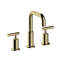 Brushed brass gold widespread bathroom faucet