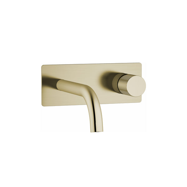 Brushed Brass (Gold) Industrial Wall Faucet