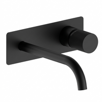 Wall-Mounted Bathroom Faucet in Matte Black