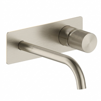 Wall-Mounted Bathroom Faucet in Brushed Nickel