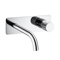 Robinet de lavabo mural chromé