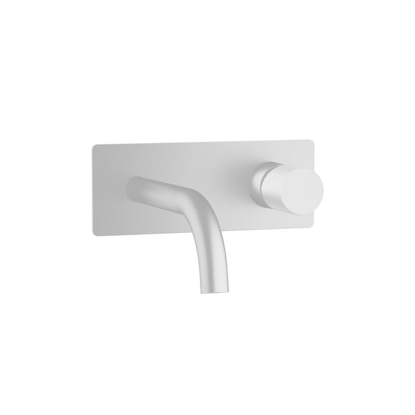Matte White Industrial Wall Faucet
