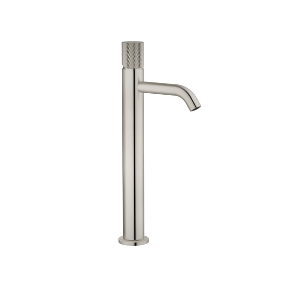 Robinet de vasque industriel fini nickel brossé