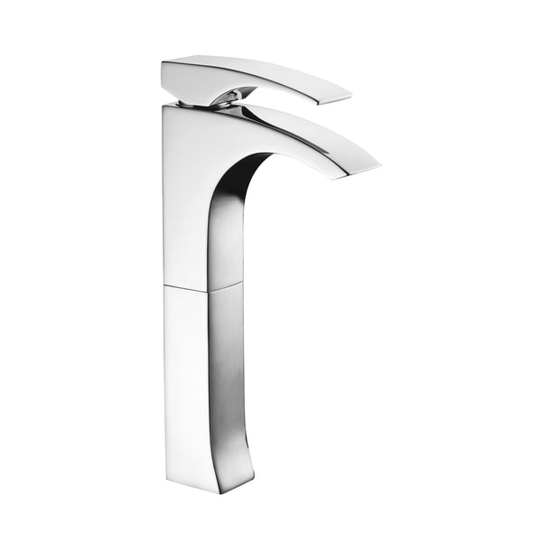 Robinet de vasque de forme arrondi fini chrome