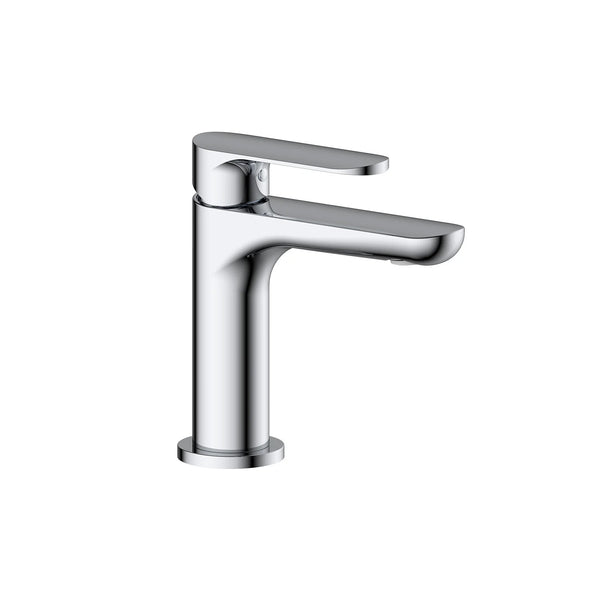 Robinet de lavabo plat & arrondi en chrome