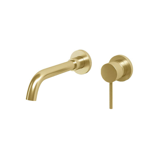 Brushed brass (Gold) round wall mounted faucet