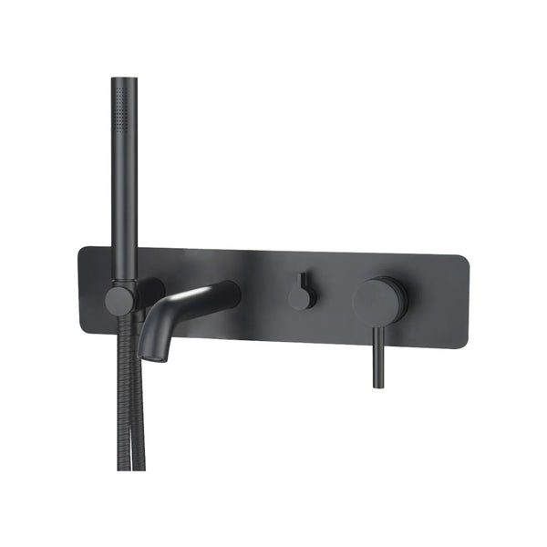 Wall Mounted Matte Black Round Tub Faucet