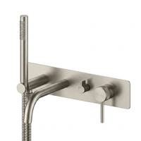Brushed Nickel Wall-Mount Bathtub Faucet