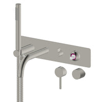 Wall-mounted bathtub faucet in Brushed nickel finish