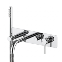 Chrome Round Wall-Mount Bathtub Faucet