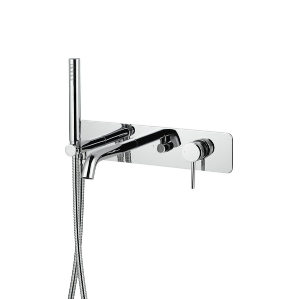 Wall Mounted Chrome Round Tub Faucet