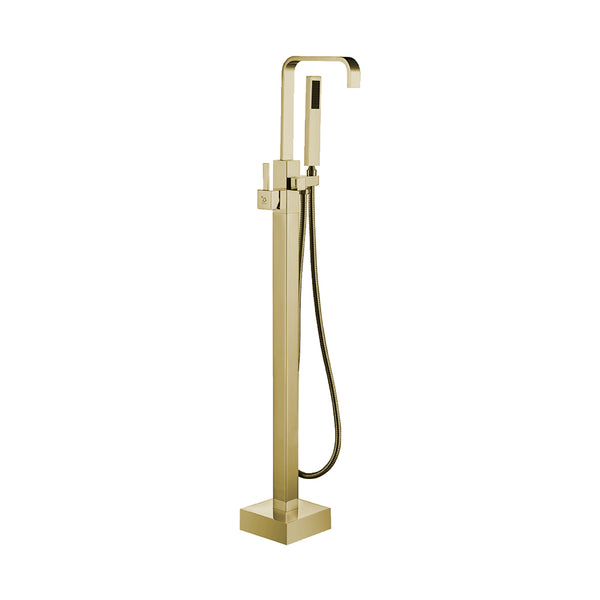 Brushed brass (Gold) Freestanding Bath Faucet