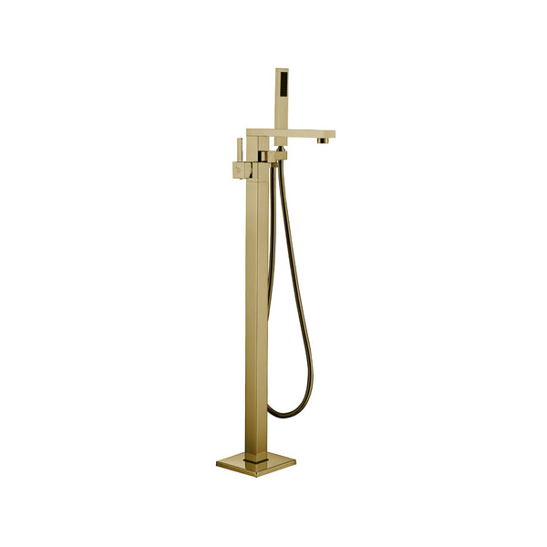 Brushed brass (Gold) Square Freestanding Faucet