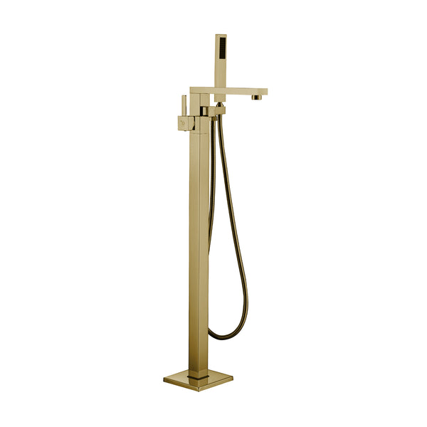 Brushed brass (Gold) Square Freestanding Faucet