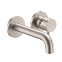 Brushed Nickel Round Wall-Mounted Bath Faucet